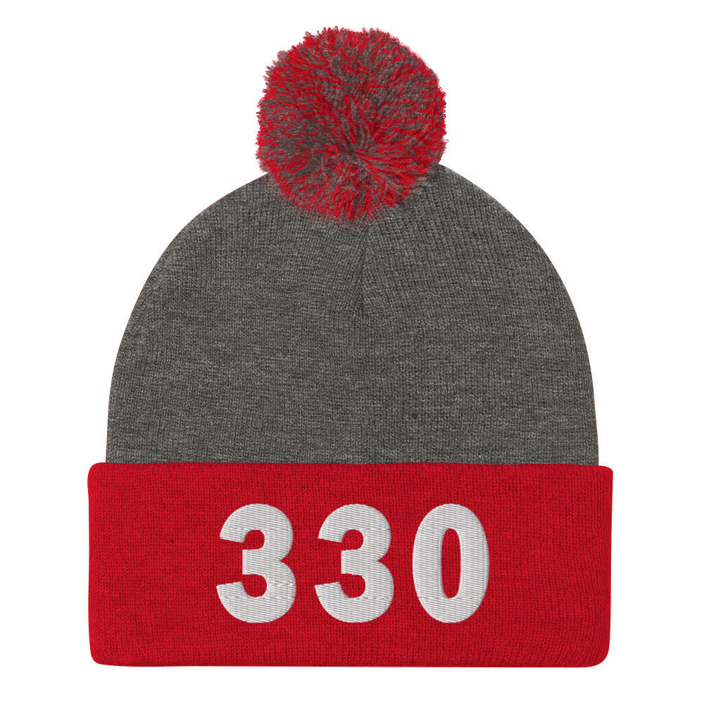 330 Area Code Pom-Pom Beanie