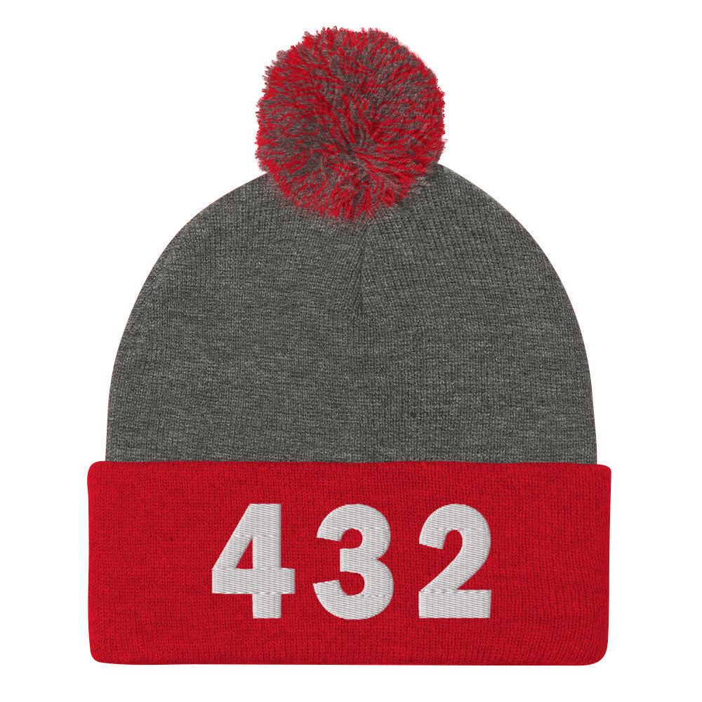 432 Area Code Pom-Pom Beanie