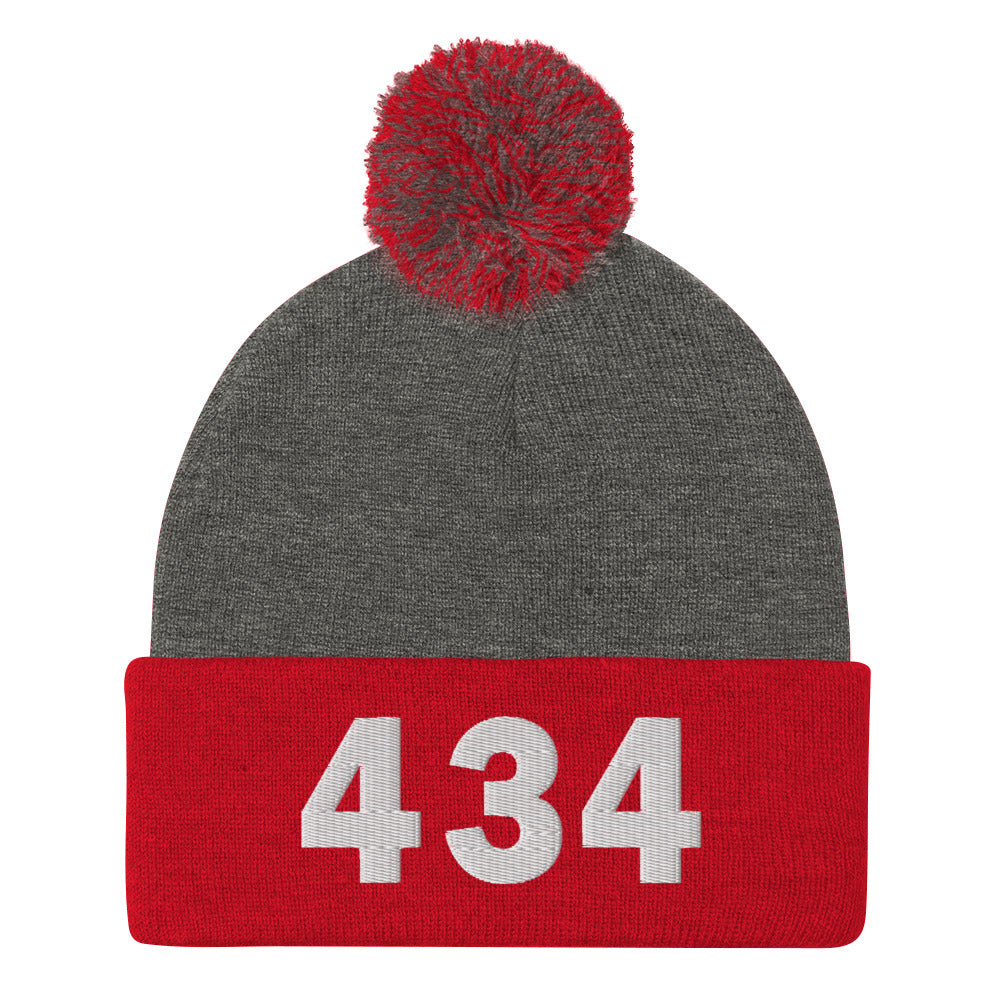 434 Area Code Pom-Pom Beanie