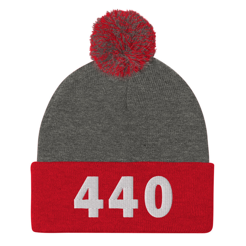 440 Area Code Pom-Pom Beanie