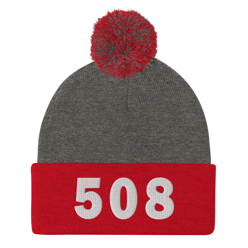 508 Area Code Pom-Pom Beanie