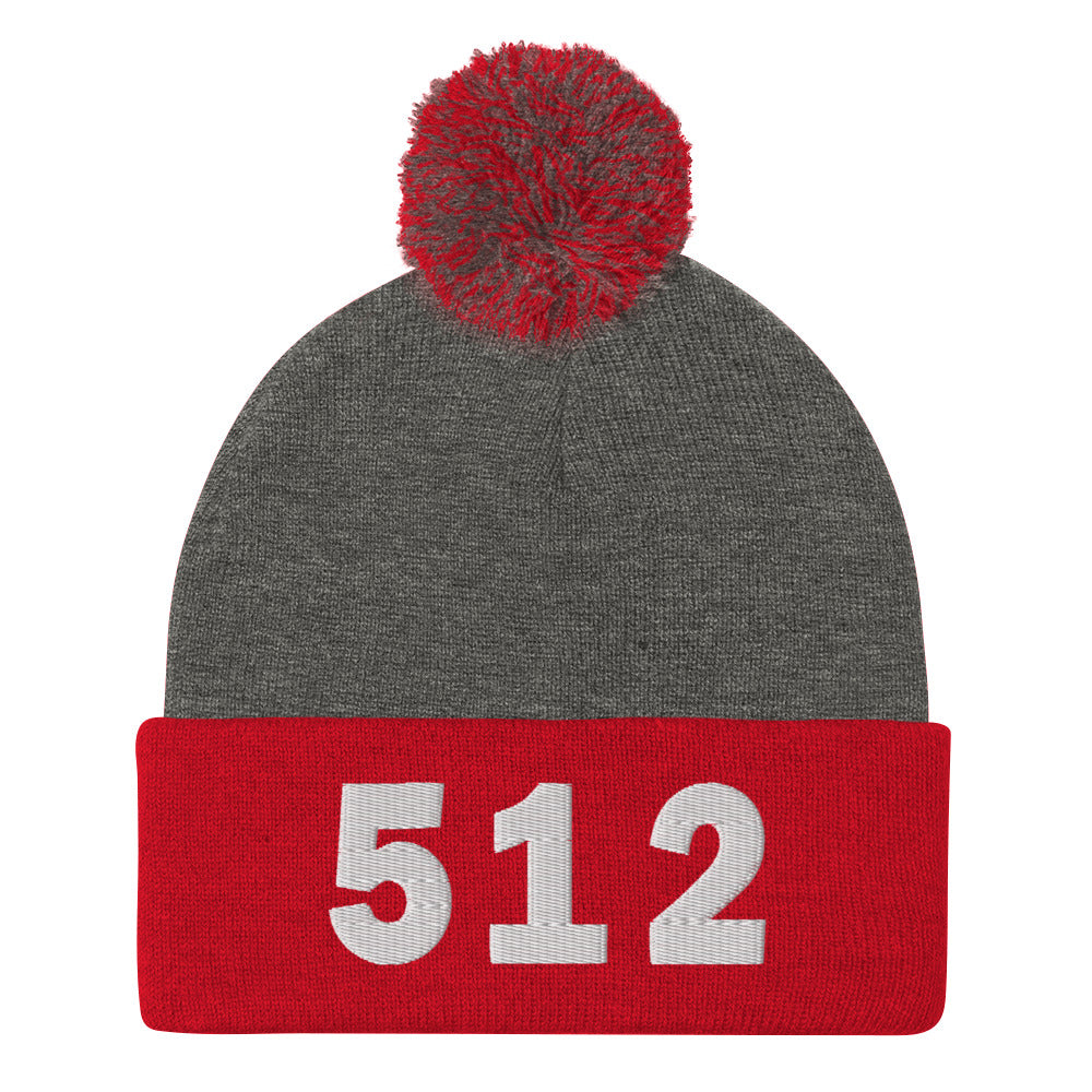 512 Area Code Pom-Pom Beanie