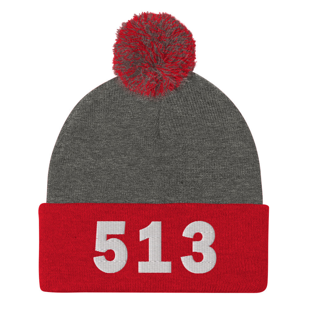 513 Area Code Pom-Pom Beanie