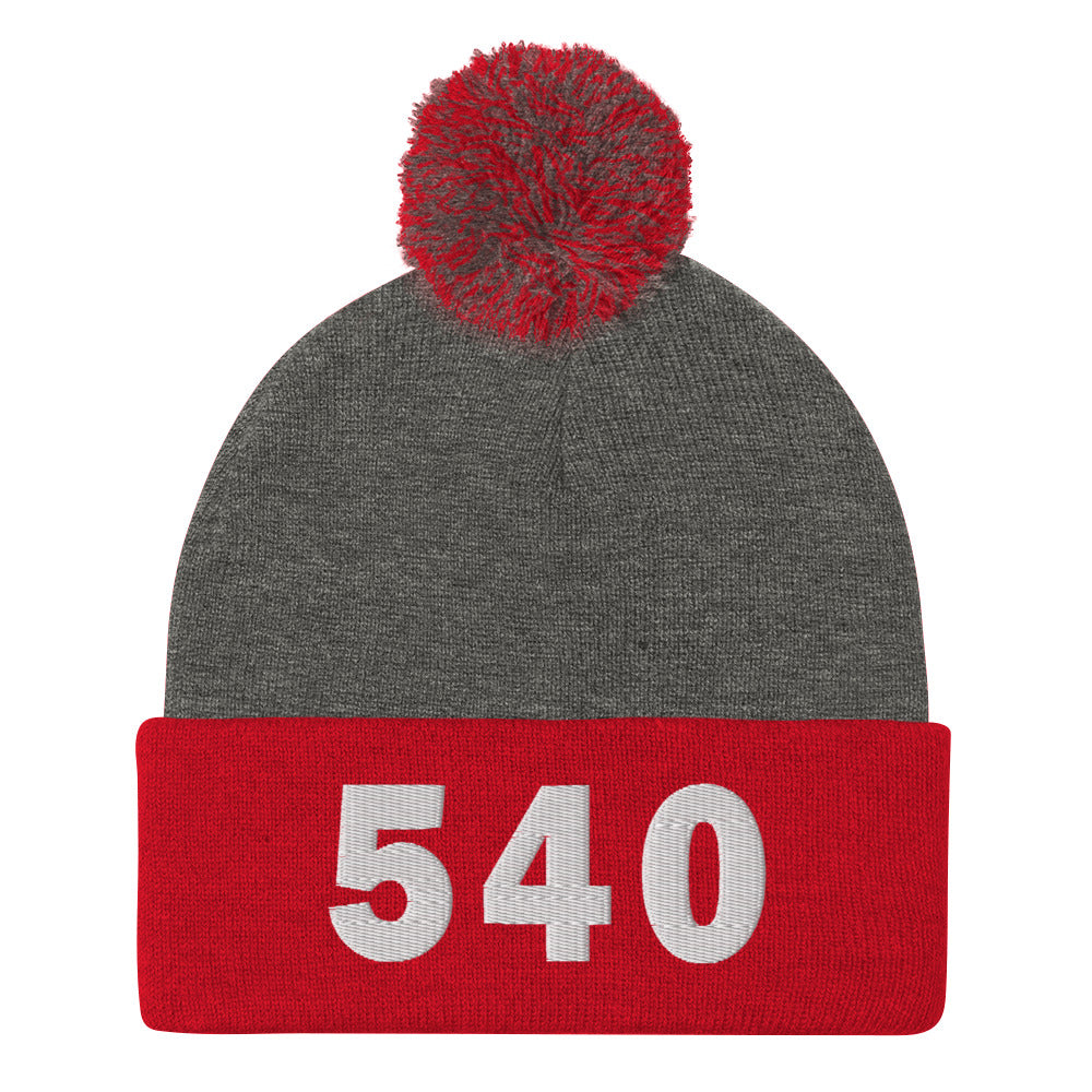 540 Area Code Pom-Pom Beanie