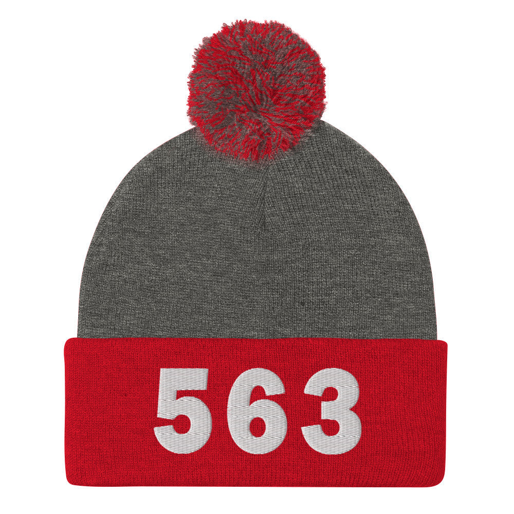 563 Area Code Pom-Pom Beanie