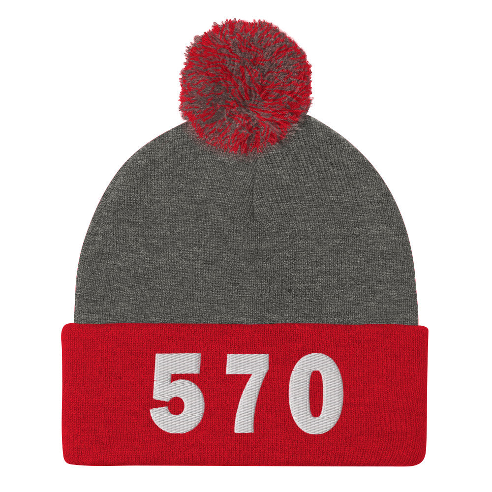 570 Area Code Pom-Pom Beanie