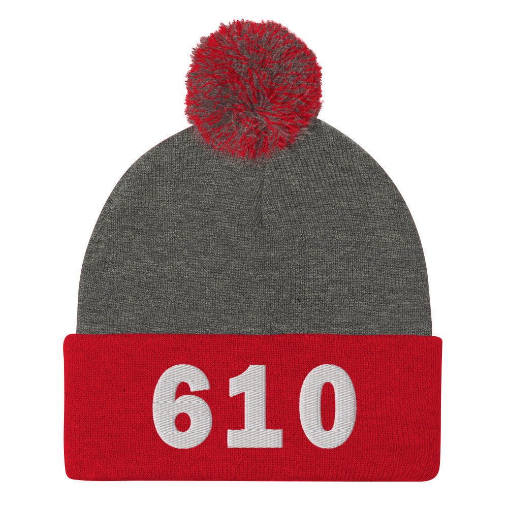 610 Area Code Pom-Pom Beanie