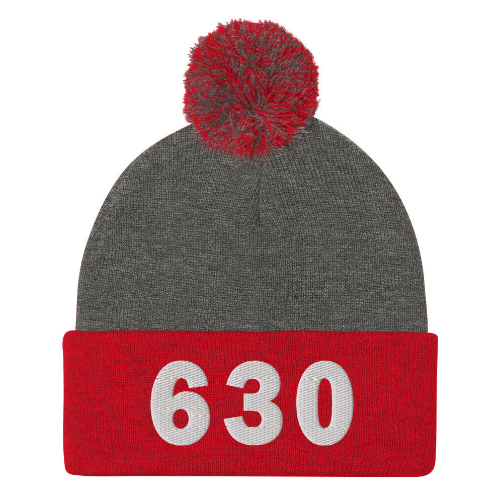 630 Area Code Pom-Pom Beanie