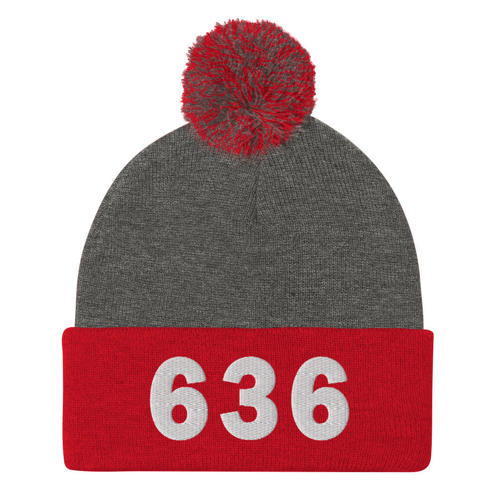 636 Area Code Pom-Pom Beanie