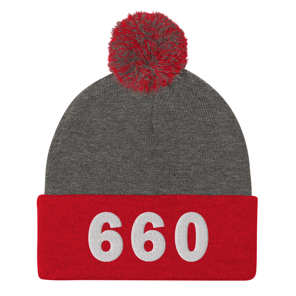 660 Area Code Pom-Pom Beanie