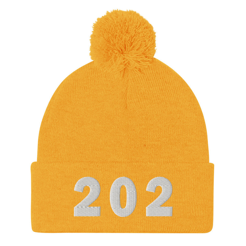 202 Area Code Pom-Pom Beanie
