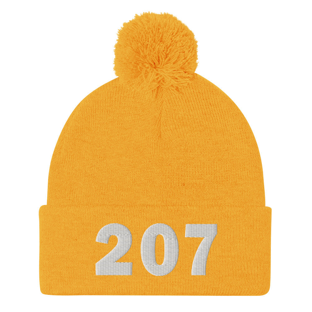 207 Area Code Pom-Pom Beanie
