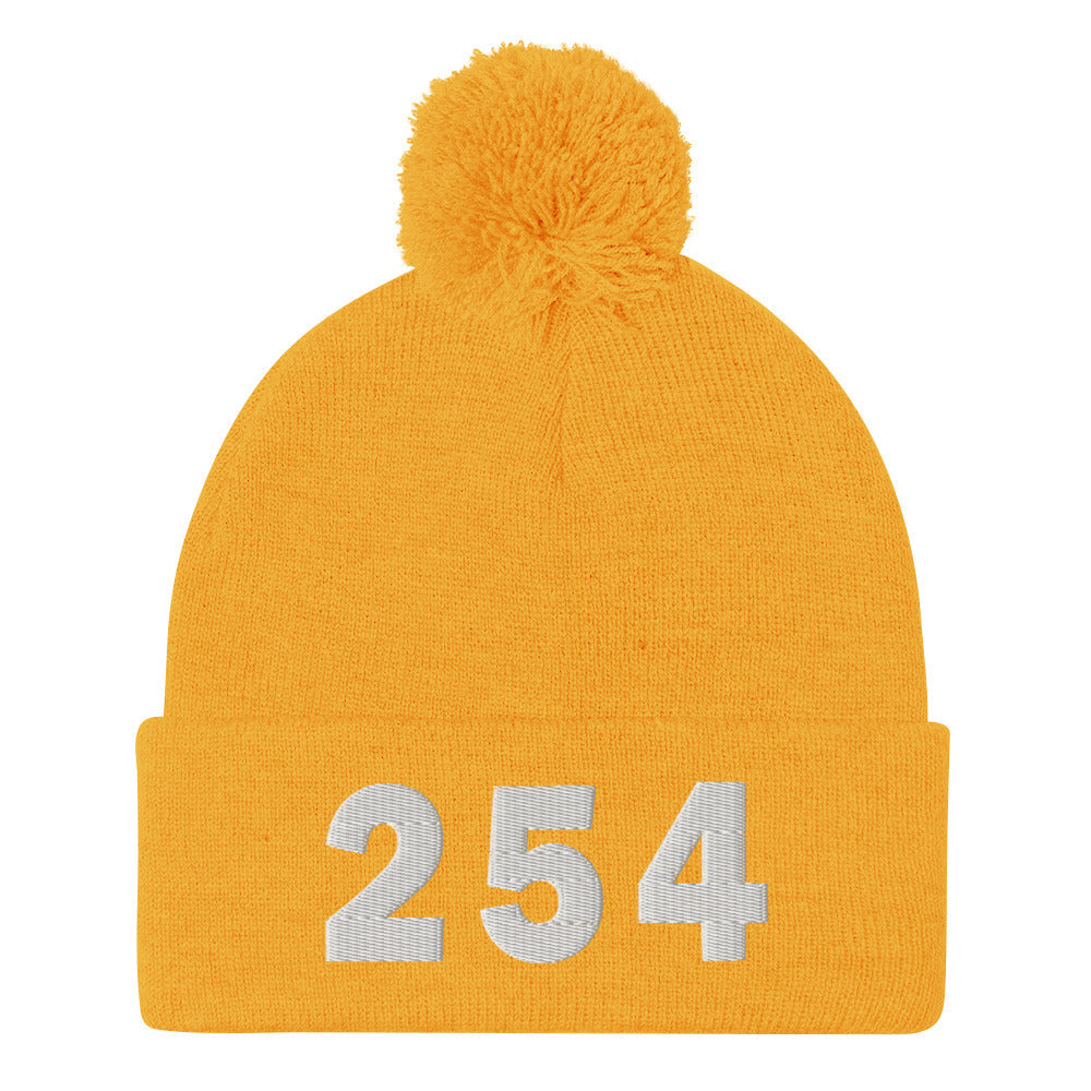254 Area Code Pom-Pom Beanie