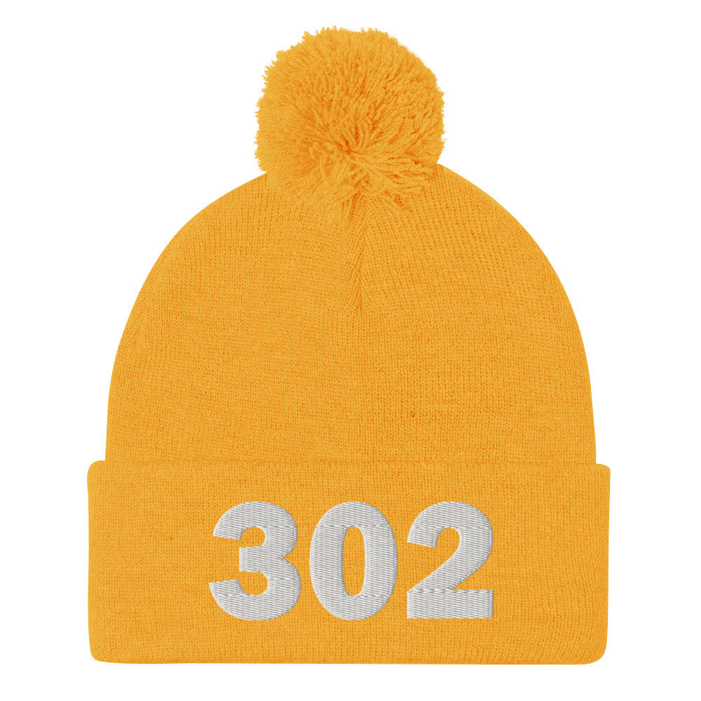302 Area Code Pom-Pom Beanie