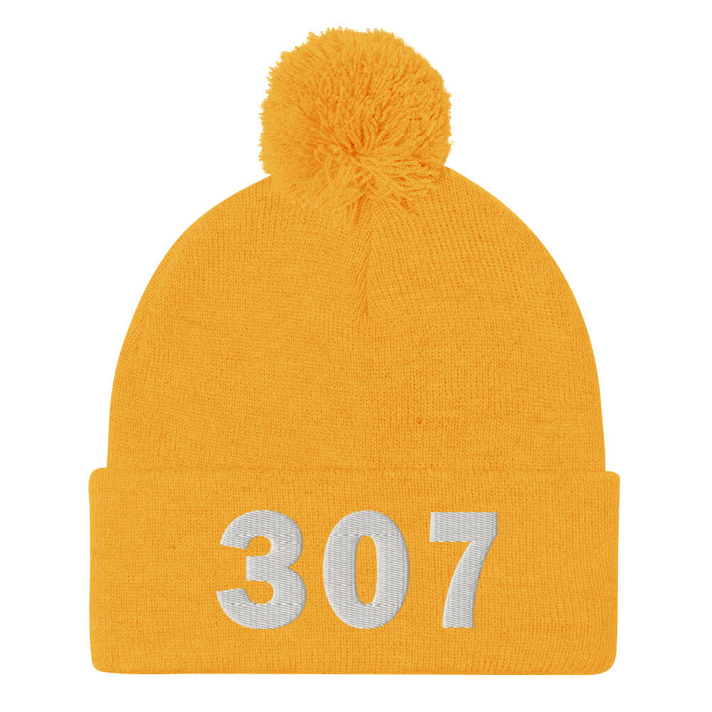 307 Area Code Pom-Pom Beanie