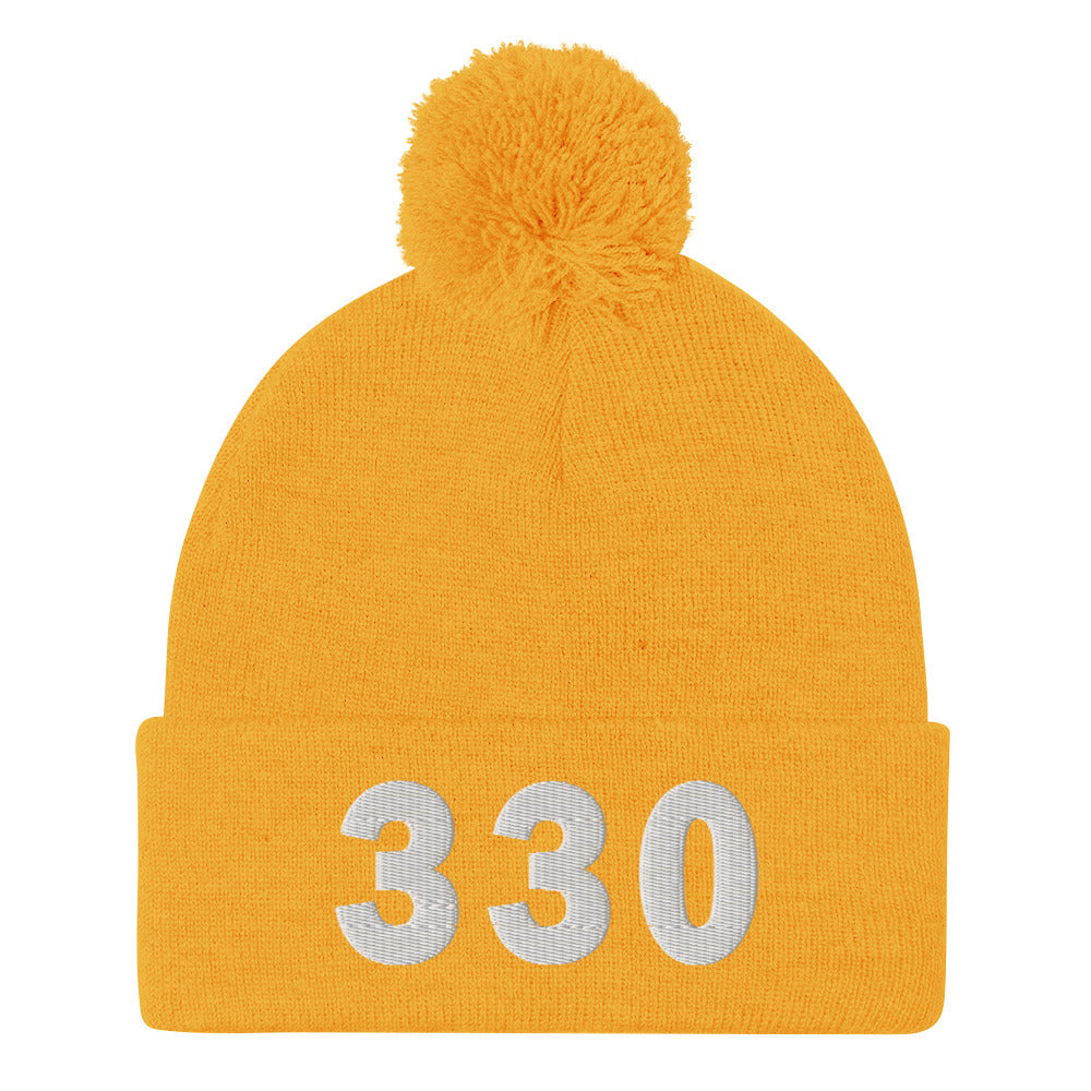 330 Area Code Pom-Pom Beanie