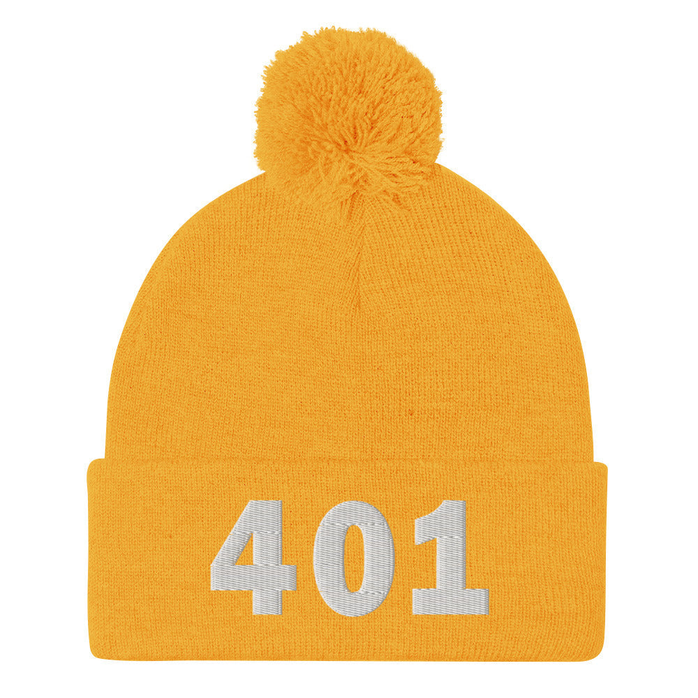 401 Area Code Pom-Pom Beanie