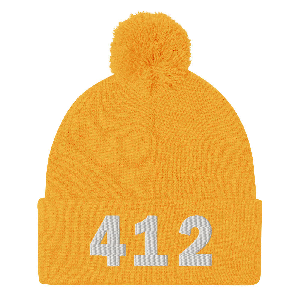 412 Area Code Pom-Pom Beanie