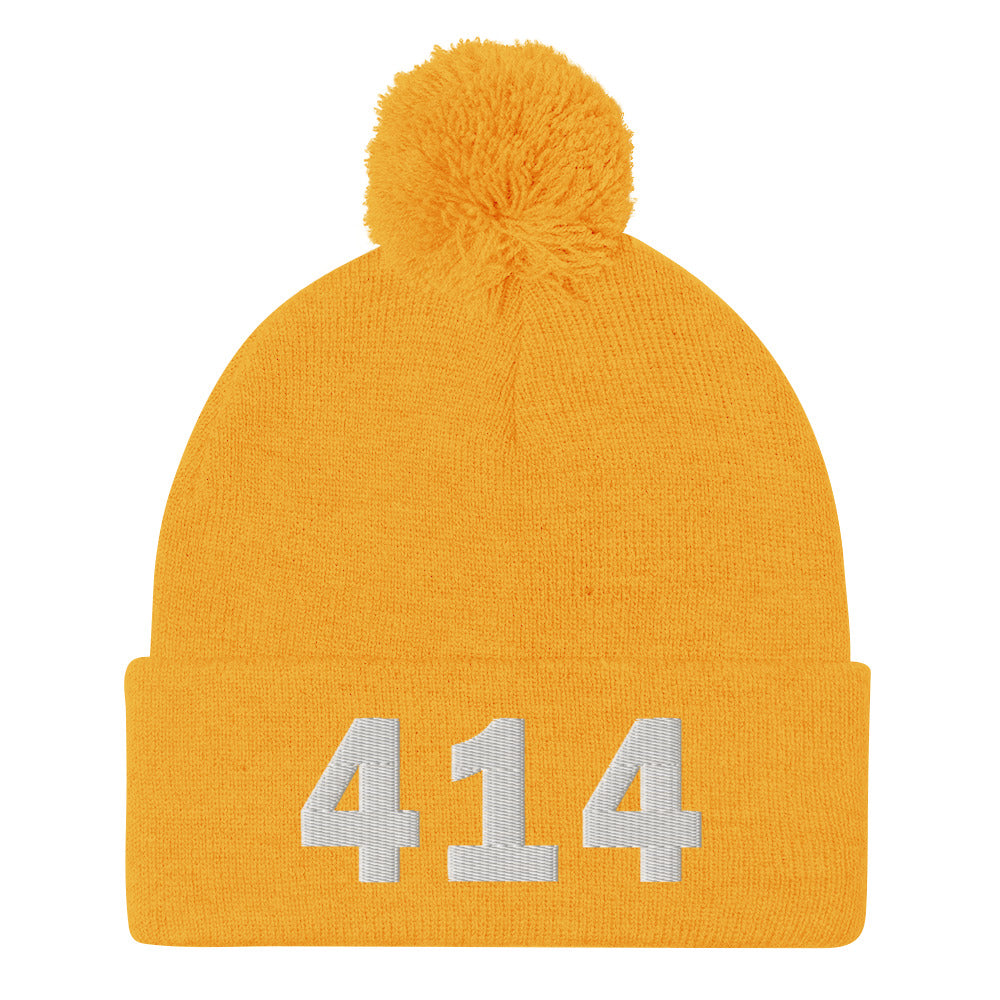 414 Area Code Pom-Pom Beanie