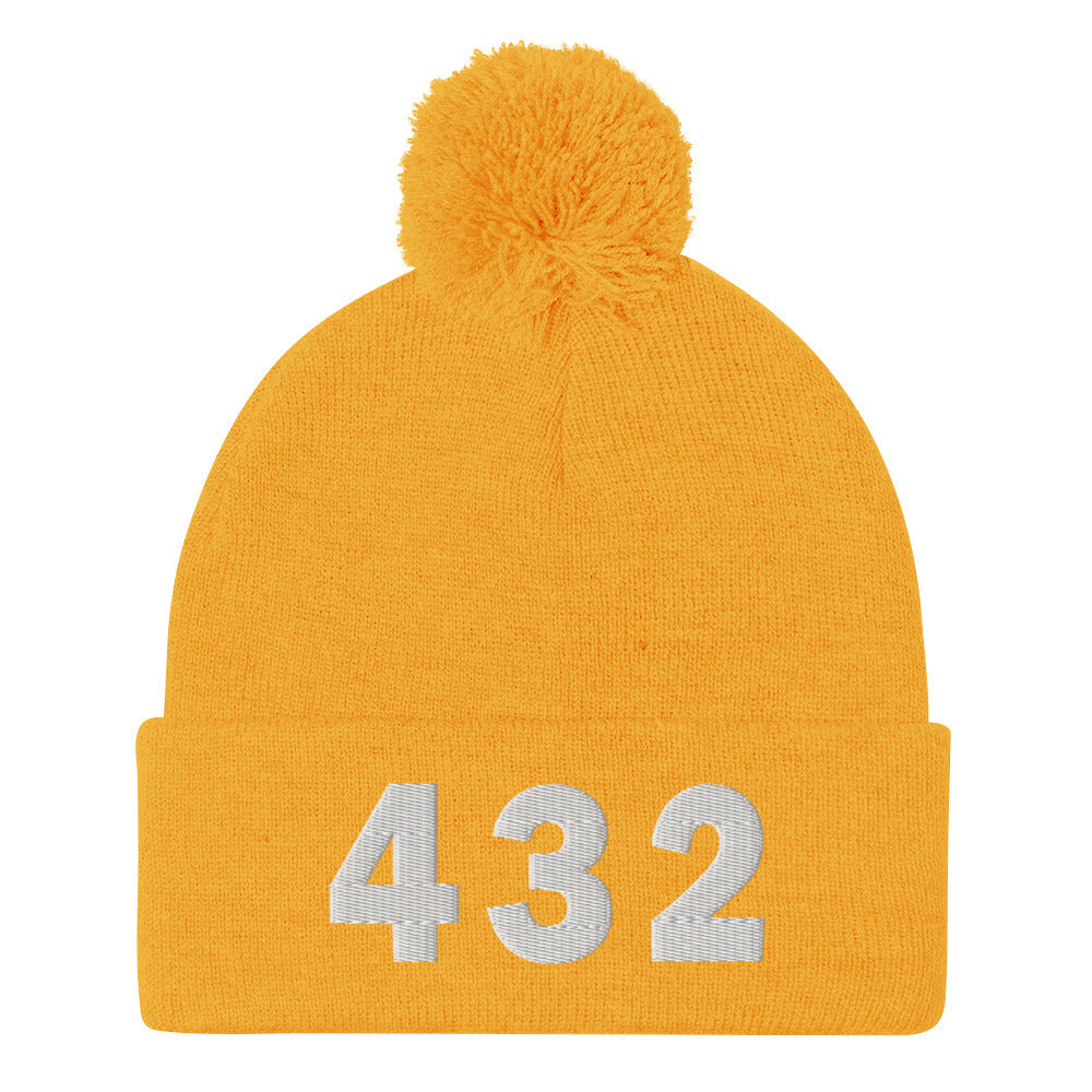 432 Area Code Pom-Pom Beanie