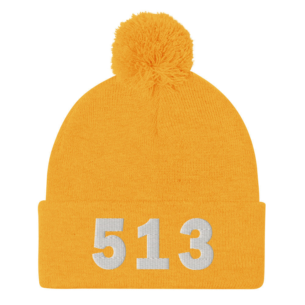 513 Area Code Pom-Pom Beanie