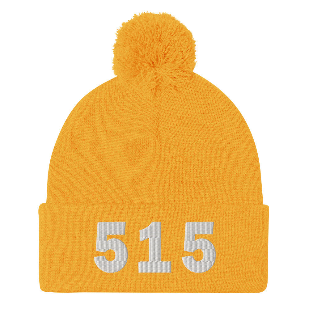 515 Area Code Pom-Pom Beanie