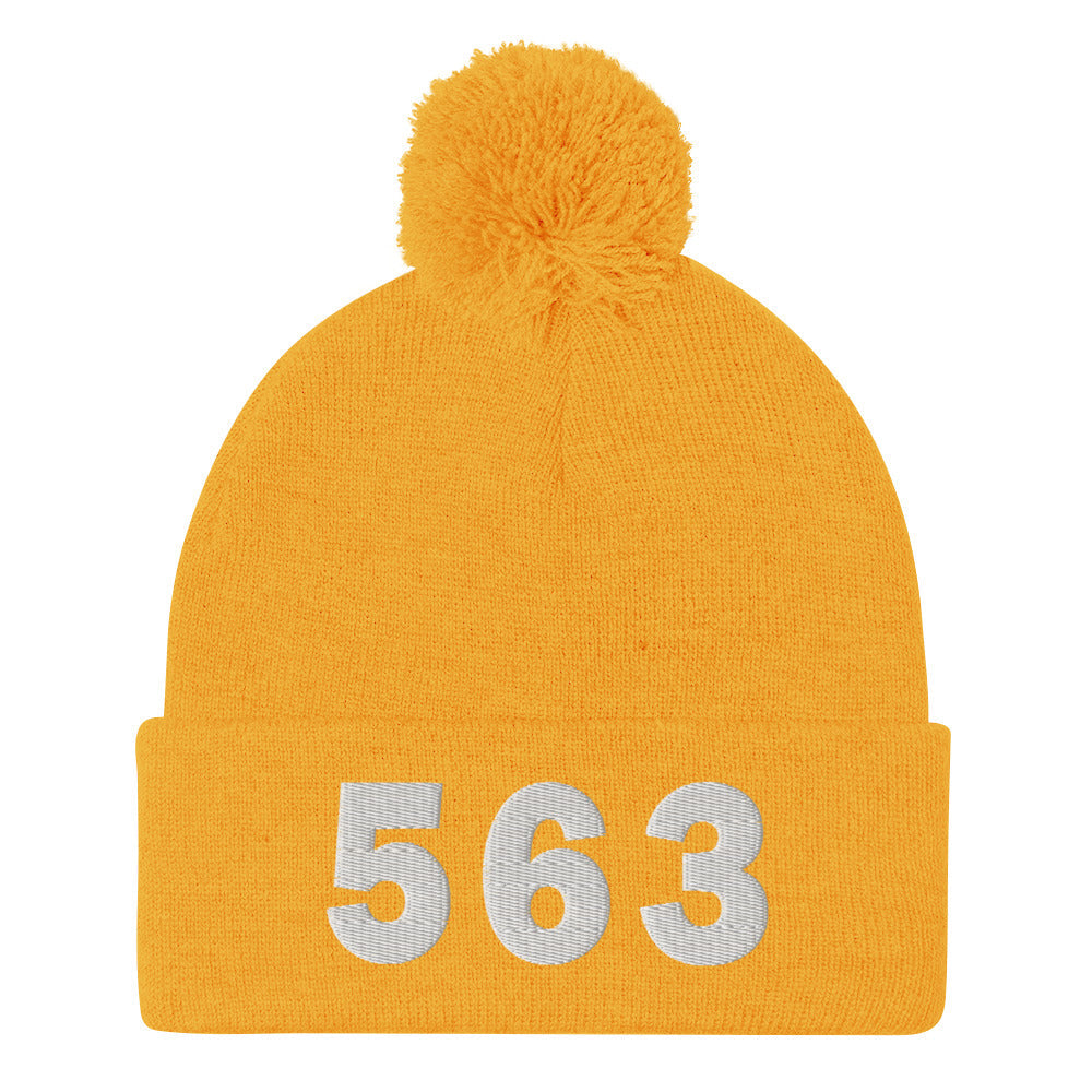 563 Area Code Pom-Pom Beanie