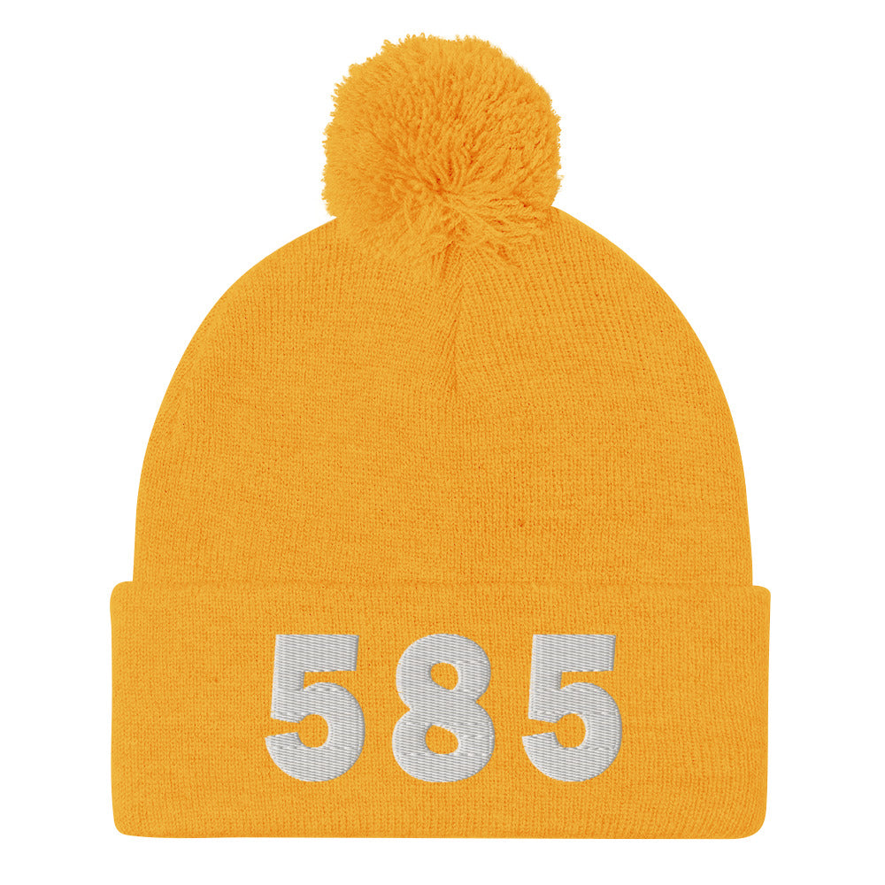 585 Area Code Pom-Pom Beanie