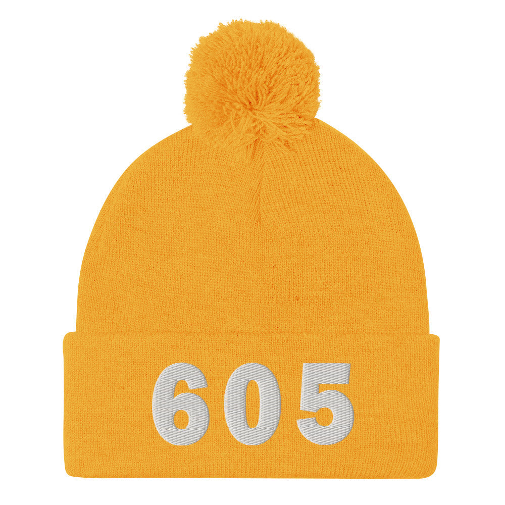 605 Area Code Pom-Pom Beanie