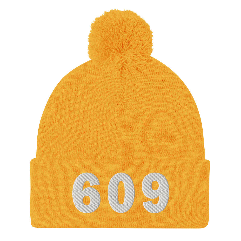 609 Area Code Pom-Pom Beanie