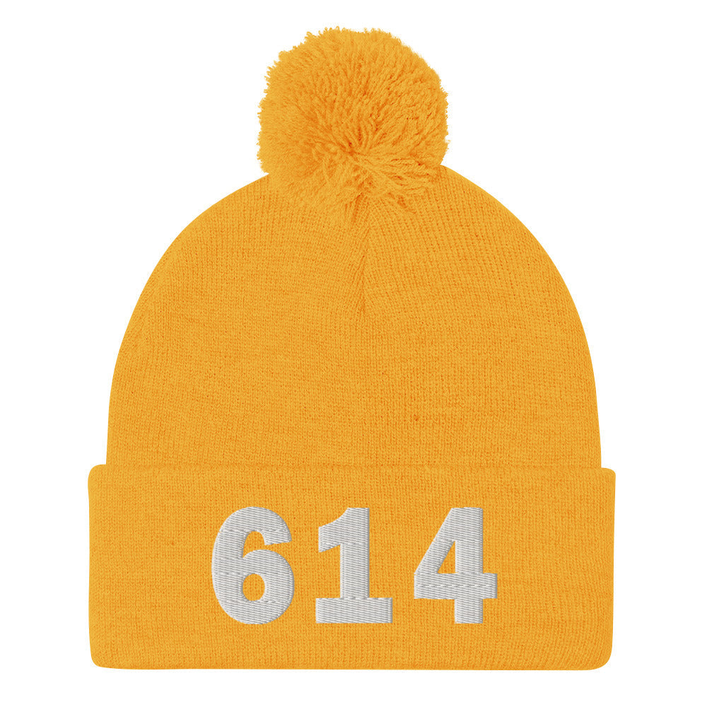 614 Area Code Pom-Pom Beanie