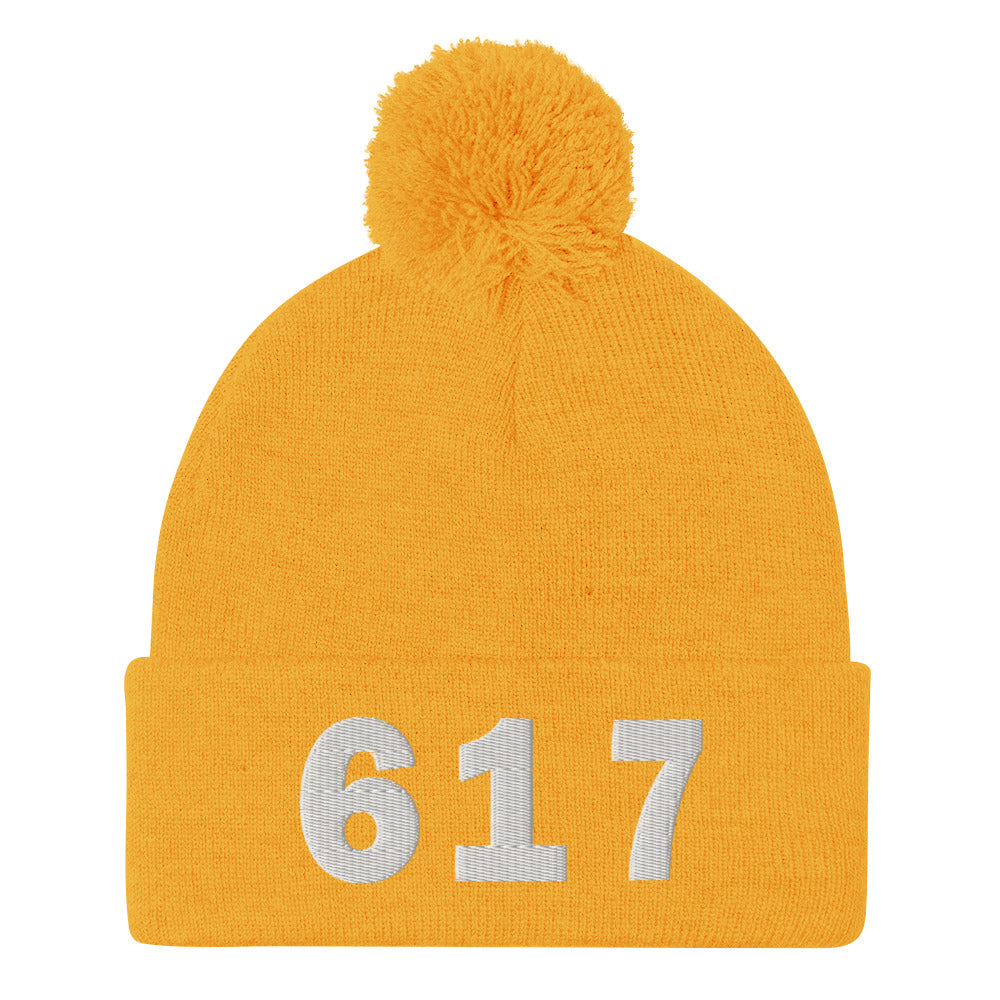 617 Area Code Pom-Pom Beanie