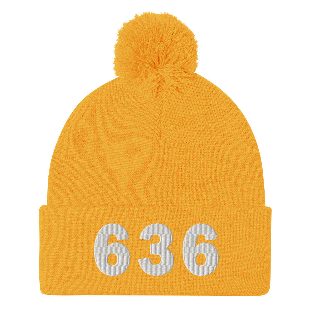 636 Area Code Pom-Pom Beanie