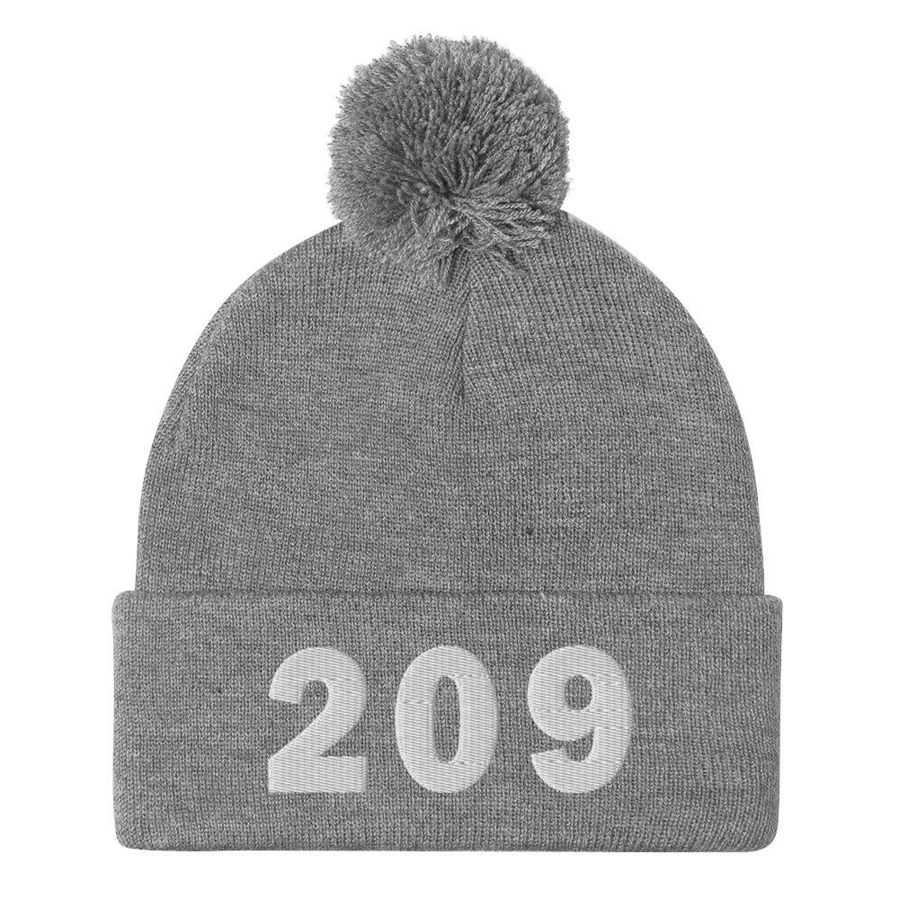 209 Area Code Pom-Pom Beanie