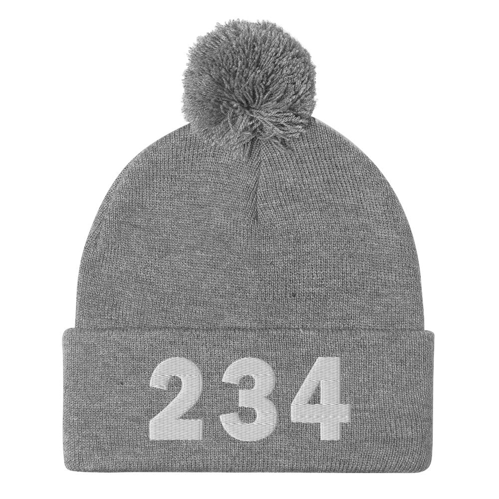 234 Area Code Pom-Pom Beanie