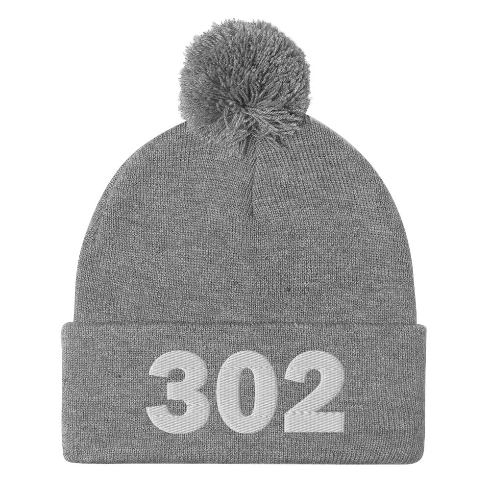 302 Area Code Pom-Pom Beanie