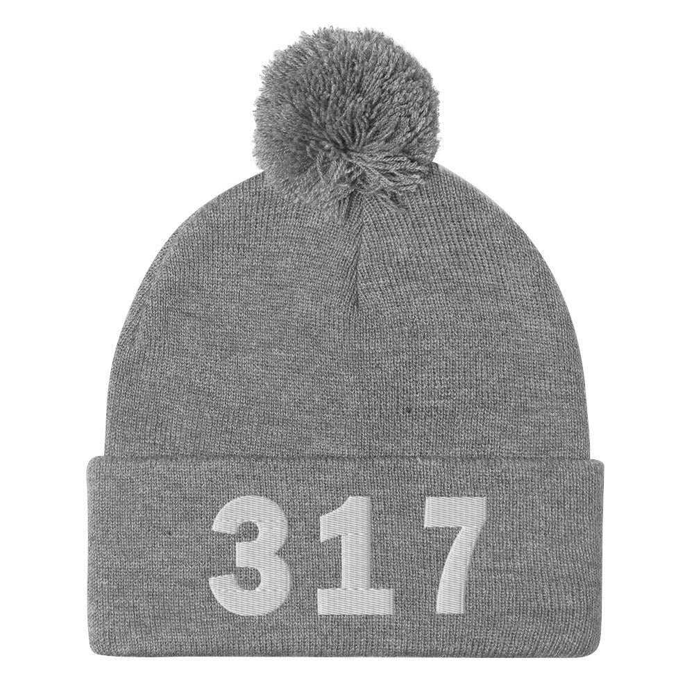 317 Area Code Pom-Pom Beanie