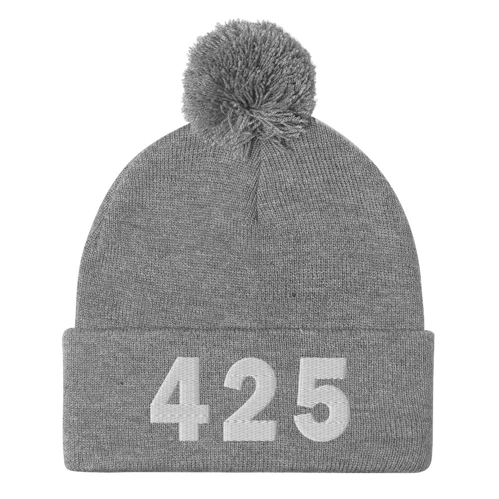 425 Area Code Pom-Pom Beanie