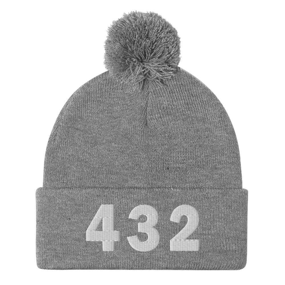 432 Area Code Pom-Pom Beanie