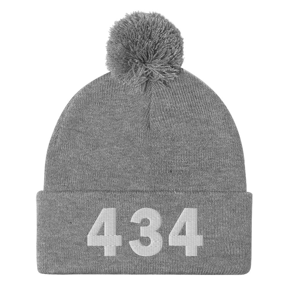 434 Area Code Pom-Pom Beanie