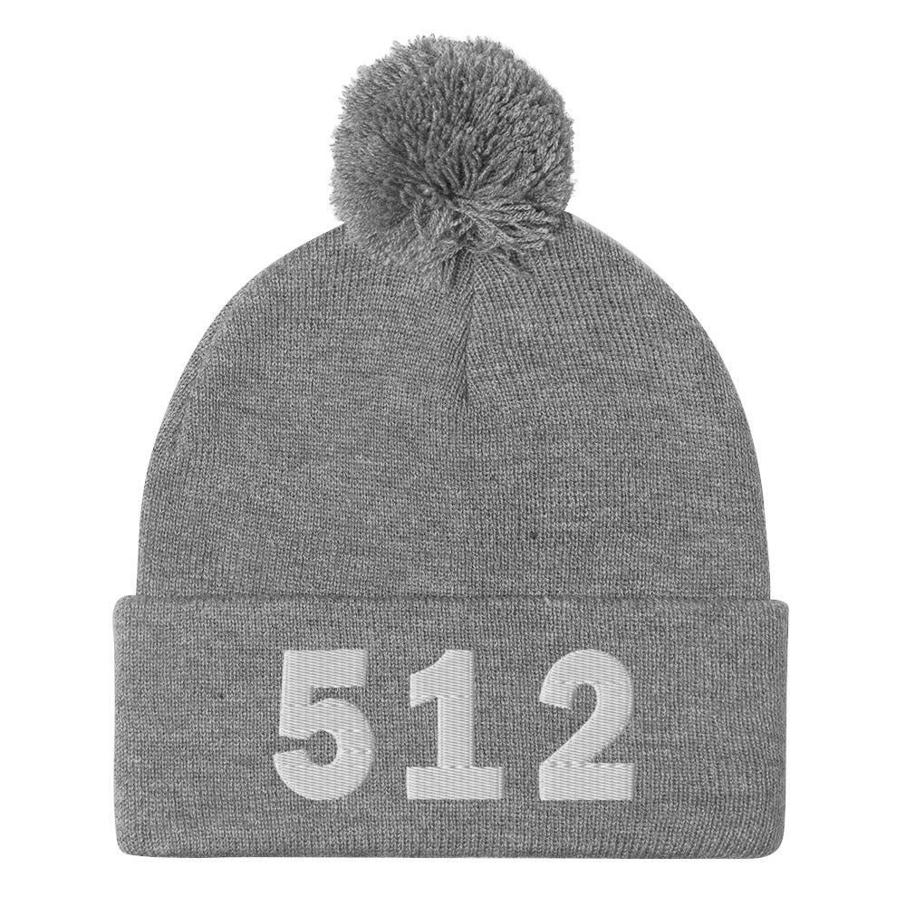 512 Area Code Pom-Pom Beanie