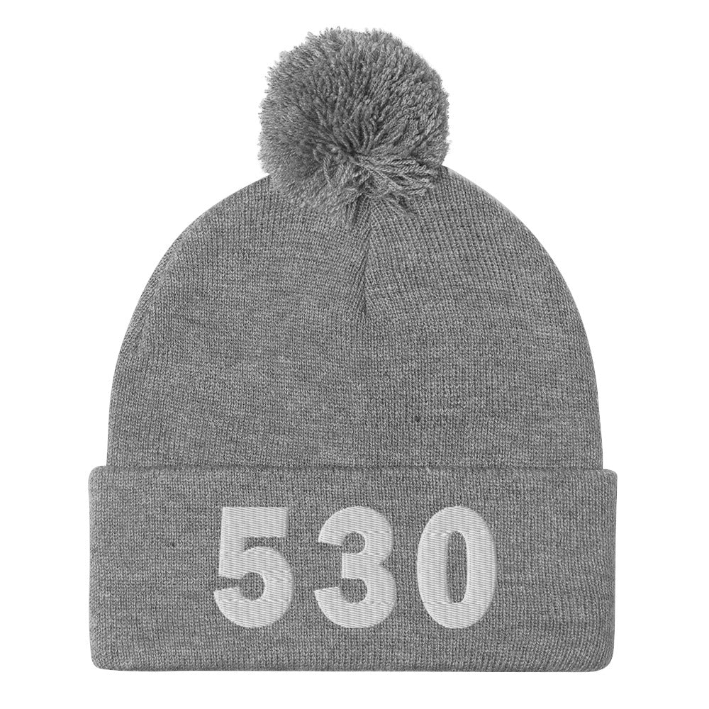 530 Area Code Pom-Pom Beanie