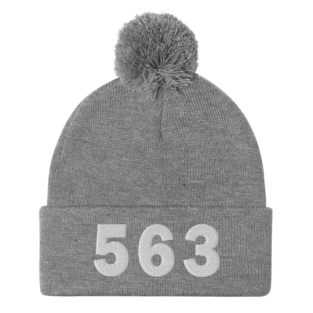 563 Area Code Pom-Pom Beanie