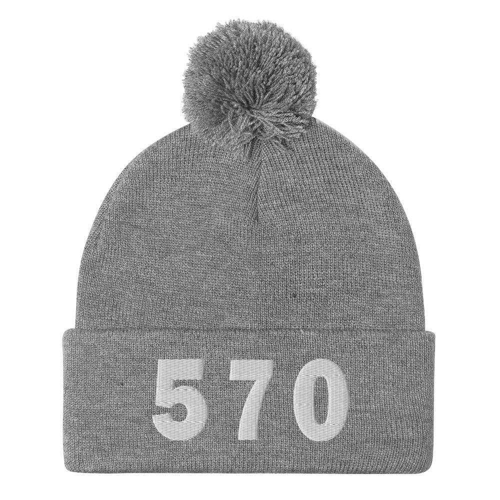 570 Area Code Pom-Pom Beanie