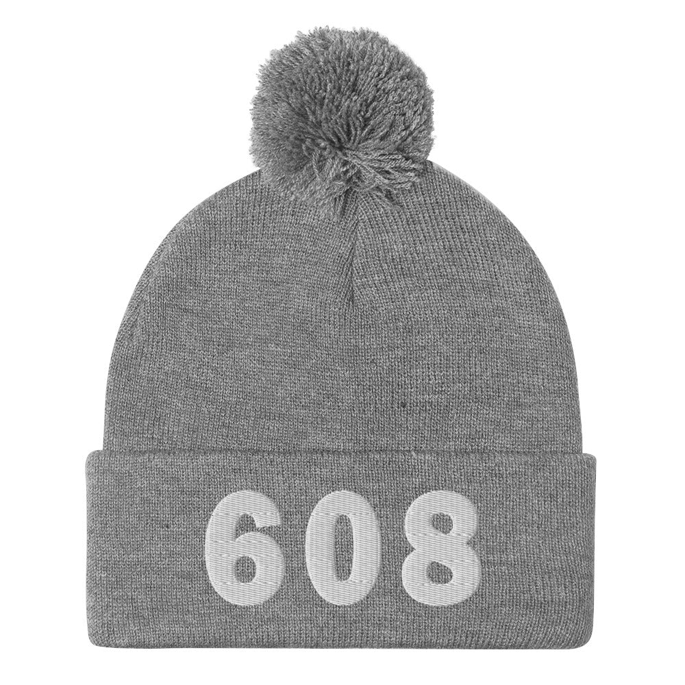 608 Area Code Pom-Pom Beanie