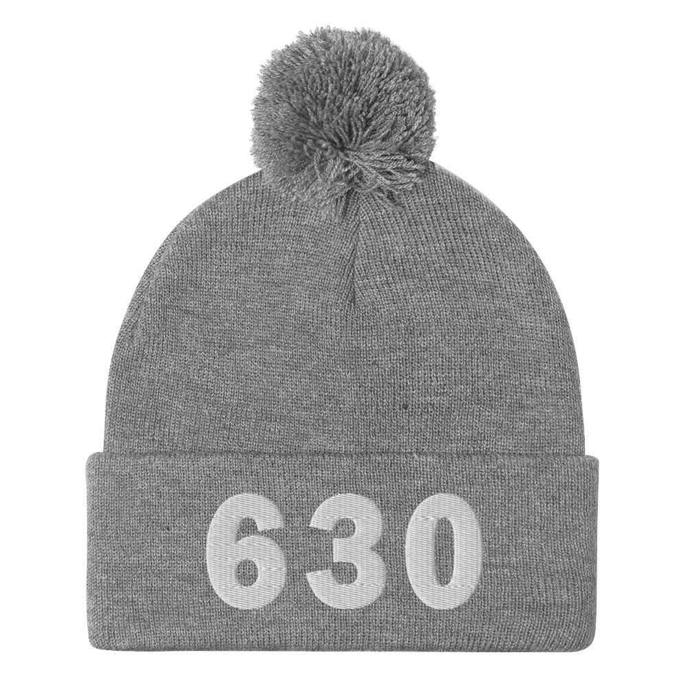 630 Area Code Pom-Pom Beanie