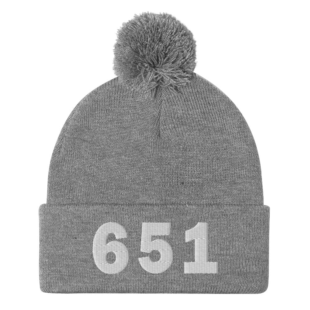 651 Area Code Pom-Pom Beanie
