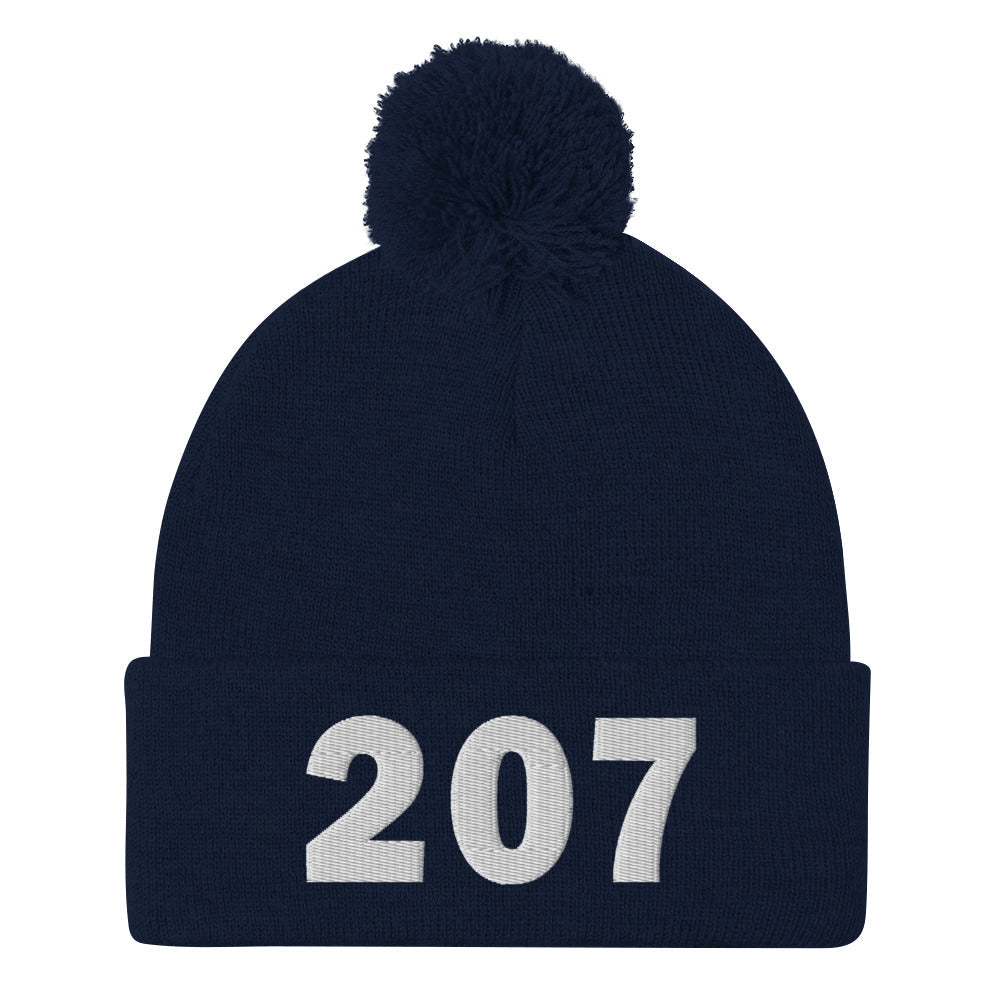 207 Area Code Pom-Pom Beanie
