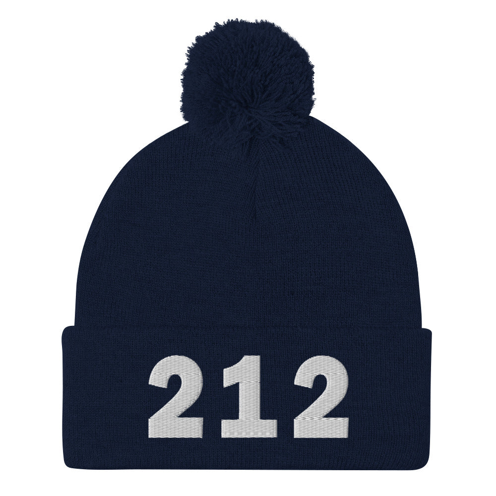 212 Area Code Pom-Pom Beanie