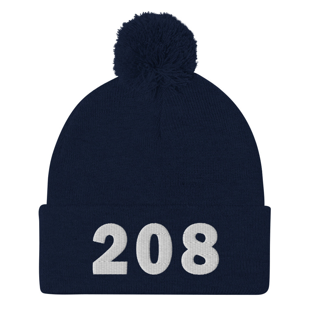 208 Area Code Pom-Pom Beanie